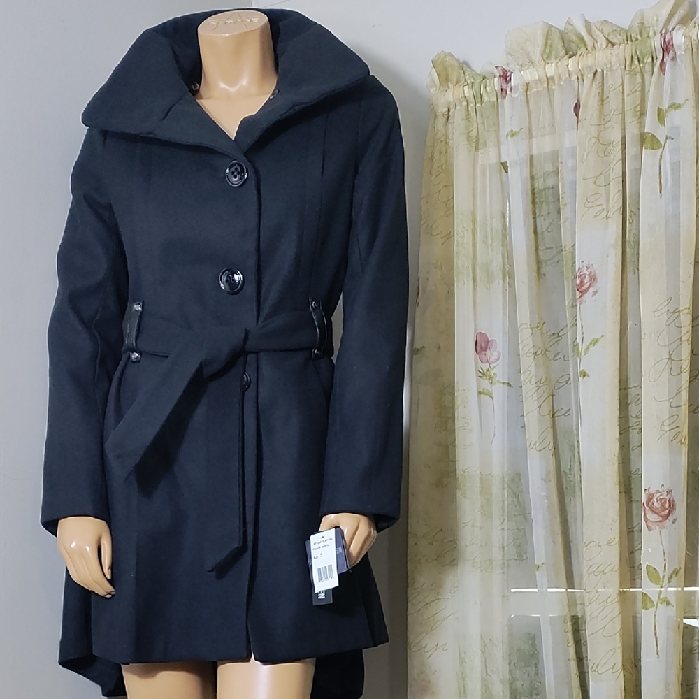 Steve Madden Black Trench‎ Coat